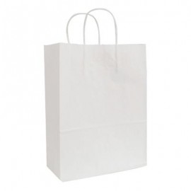 White Kraft Shopping Bag (10"x5"x13 1/2") Custom Printed  White Kraft Shopping Bag (10"x5"x13 1/2") Custom Printed