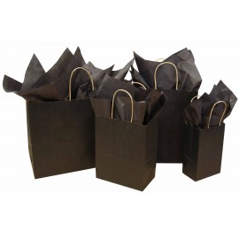 Logo Imprinted Solid Tint on Kraft Black Bag (8"x4.5"x10.25")  Logo Imprinted Solid Tint on Kraft Black Bag (8"x4.5"x10.25")