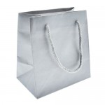 Aubrey Collection Eurotote Bag (5 1/2"x3 1/2"x6") (Silver) Custom Printed