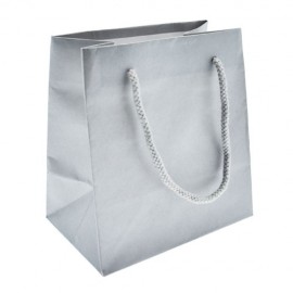 Aubrey Collection Eurotote Bag (5 1/2"x3 1/2"x6") (Silver) Custom Printed