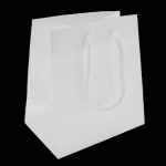 Aubrey Collection Eurotote Bag (5 1/2"x3 1/2"x6") (White) Custom Imprinted