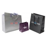 Ink Imprinted Matte Eurotote Bags (6 1/2"x3 1/2"x6 1/2") (Eggplant Purple) Logo Imprinted