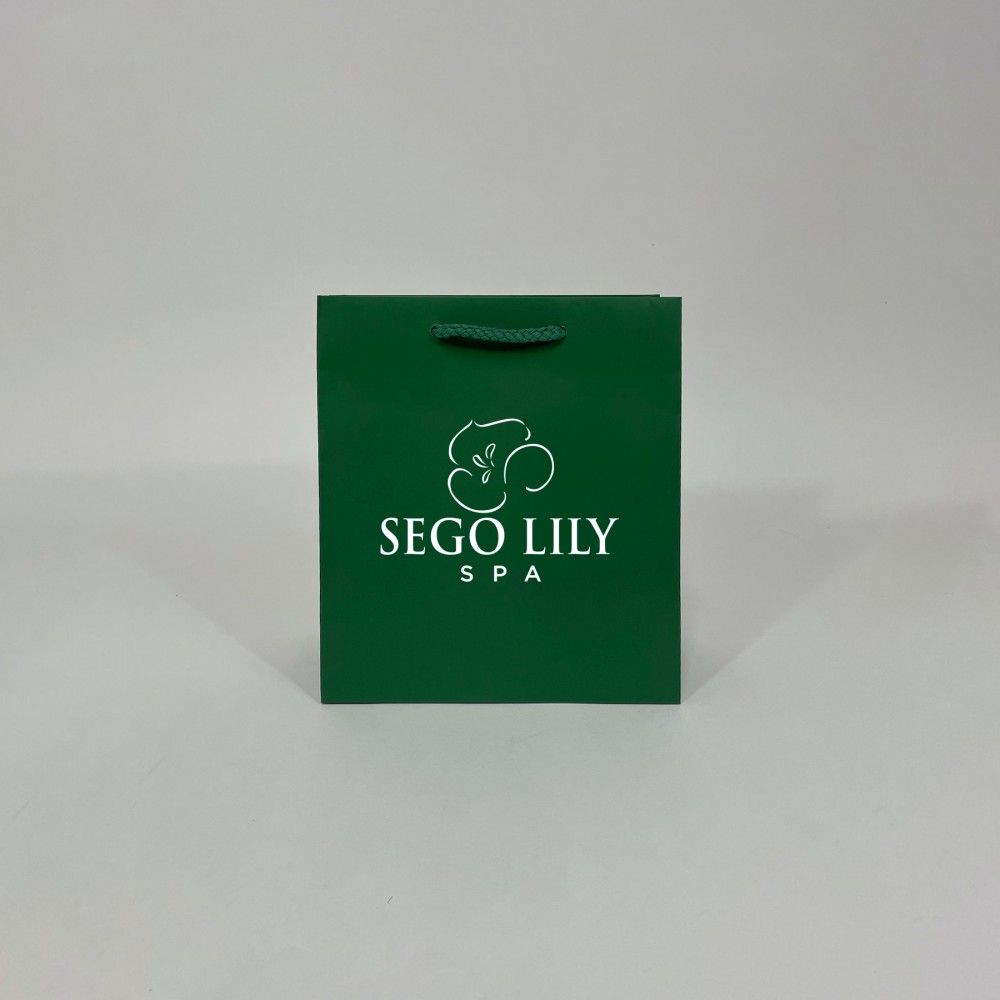 Emerald Green Traditional Shape Paper Euro Tote (8"x4"x9") Custom Printed