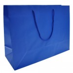 Logo Imprinted Colored Matte Finish Eurotote Bag (16"x6"x12") (Royal)