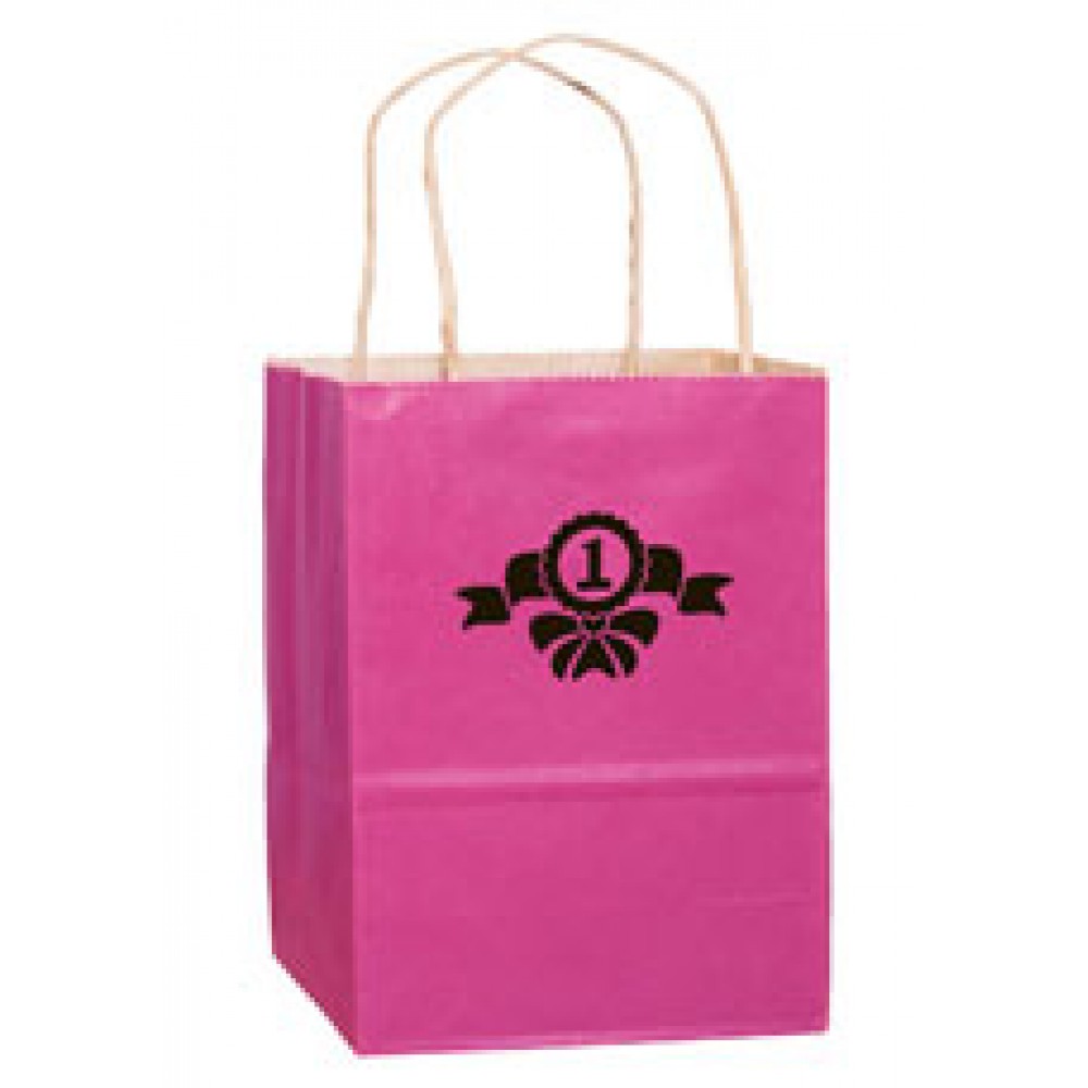 Paper Shopping Bag 10x5x13 Hot stamped Logo Imprinted