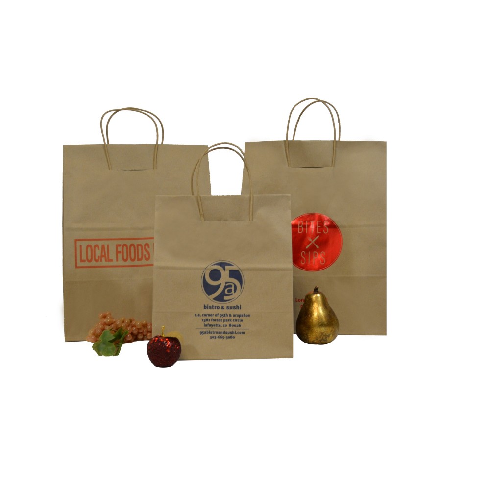 Logo Imprinted Small Load and Fold Paper Shopper