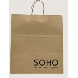 Dark Kraft Paper Shopping Bag (14"x10"x15") Custom Printed  Dark Kraft Paper Shopping Bag (14"x10"x15") Custom Printed