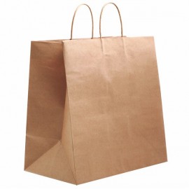 ECO Natural Kraft Eurostyle Shopping Bag (16"x9"x16") Logo Imprinted