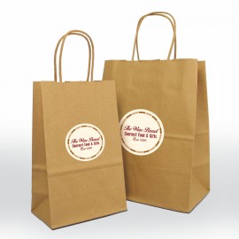 Custom Imprinted Small Kraft Shopping Bag  Custom Imprinted Small Kraft Shopping Bag