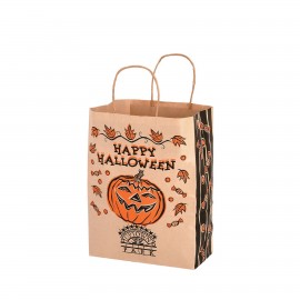 Custom Imprinted Halloween Bags Leaves Paper Shopping Bags
