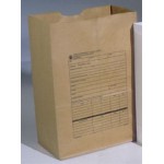 White Kraft Paper 1/6 Barrel Bag 12"x7"x17") Custom Imprinted