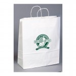 White Kraft Paper Shopping Bag (18"x7"x18") Custom Printed