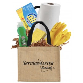 Custom Imprinted Branded Tote with New Home Cleaning Starter Kit