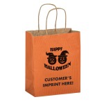 Custom Imprinted Halloween Paper Shopping Bags Pumpkins