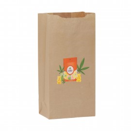 Logo Imprinted Natural Kraft 6# SOS Bag with Full Color Digital Imprint (6 x 3.625 x 11.0625)