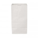 Logo Imprinted White Kraft 20# Paper SOS/ Grocery Bag (8.25"x5.25"x16.25")