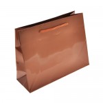 Colored High Gloss Eurotote Bag (9"x3 1/4"x7") (Copper) Custom Printed