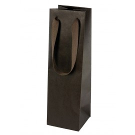 Premium Cotton Twill Handle Eurototes (4.5"x 4.5"x15") (Hot Stamped) (Espresso Brown) Custom Imprinted