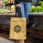 Logo Imprinted Kraft Insulated Hook & Loop Grocery Tote