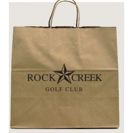 Dark Kraft Paper Shopping Bag (13"x7"x13") Custom Imprinted