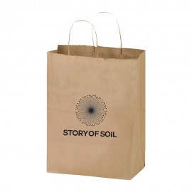 Logo Imprinted 2-Bottle Kraft Paper Tote  Logo Imprinted 2-Bottle Kraft Paper Tote