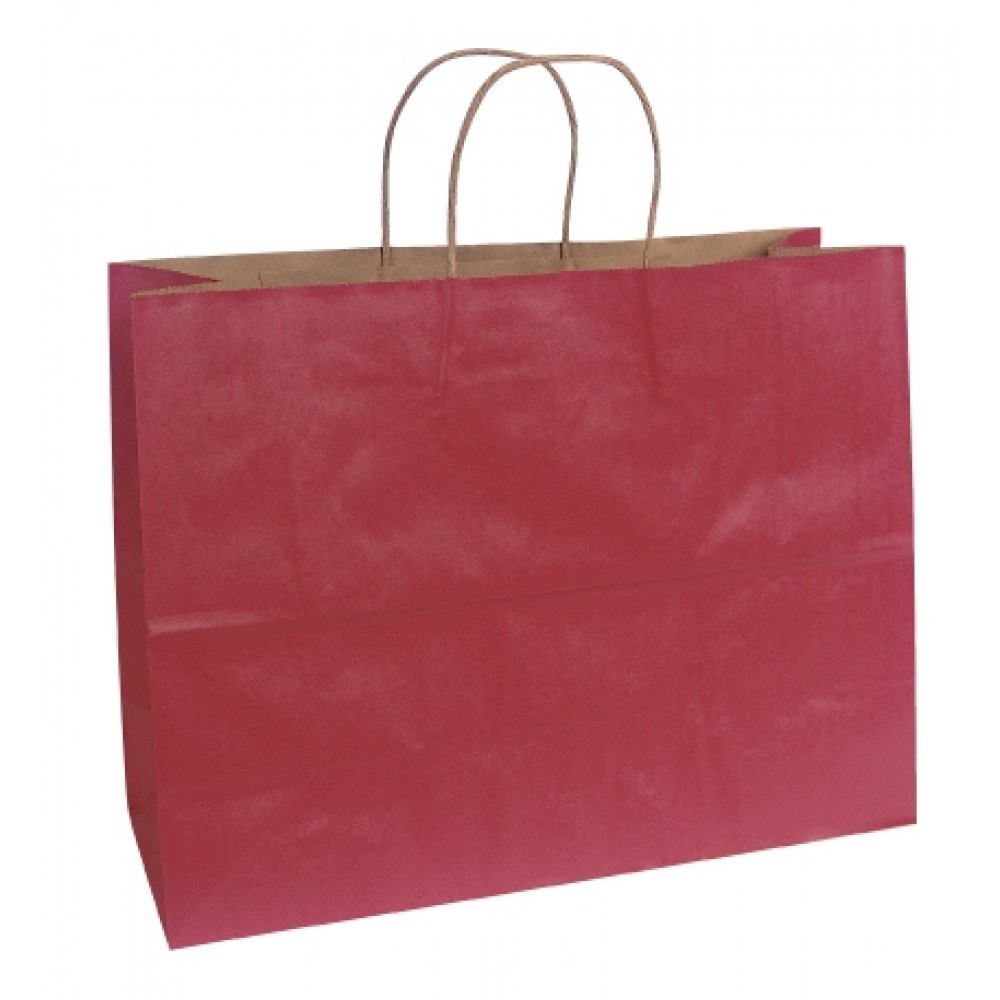 100% Recycled Tinted Tan Kraft Paper Shopping Bag (16"x6"x12") (Bright Red) Logo Imprinted 100% Recycled Tinted Tan Kraft Paper Shopping Bag (16"x6"x12") (Bright Red) Logo Imprinted