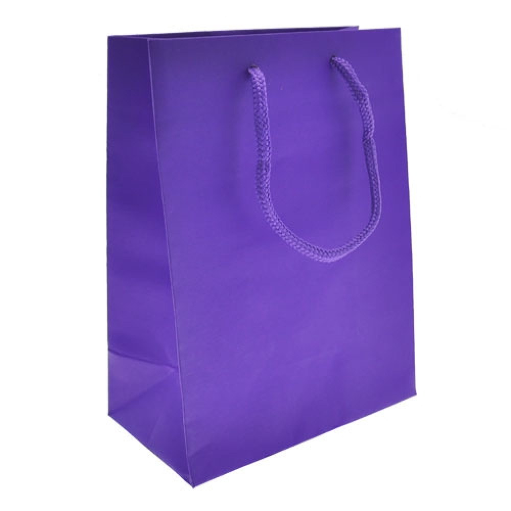 Custom Imprinted Euro Tint Tote Bag (6 1/2"x3 1/2"x8 1/2") (Grape) Custom Imprinted Euro Tint Tote Bag (6 1/2"x3 1/2"x8 1/2") (Grape)