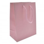 Custom Imprinted Euro Tint Tote Bag (6 1/2"x3 1/2"x8 1/2") (Rose Pink)
