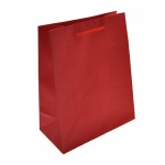 Colored Matte Finish Eurotote Bag (8"x4"x10") (Red) Custom Imprinted