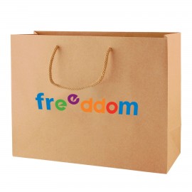 Logo Imprinted 210GSM Natural Kraft Bag(16x6x12'')  Logo Imprinted 210GSM Natural Kraft Bag(16x6x12