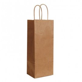 Natural Kraft Shopping Bag (5.5"x3.25"x12.5") Custom Imprinted
