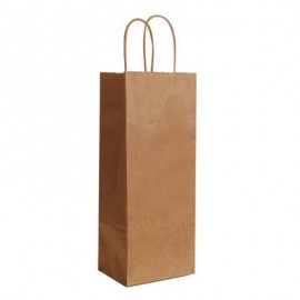 Natural Kraft Shopping Bag (5.5"x3.25"x12.5") Custom Imprinted  Natural Kraft Shopping Bag (5.5"x3.25"x12.5") Custom Imprinted