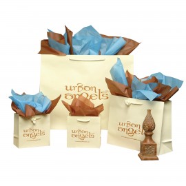 Matte Ivory Traditional Shape Paper Euro Tote (8"x4"x9") Logo Imprinted  Matte Ivory Traditional Shape Paper Euro Tote (8"x4"x9") Logo Imprinted