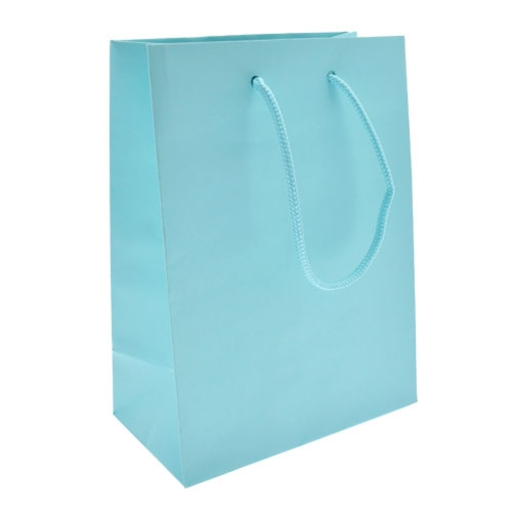 Euro Tint Tote Bag (6 1/2"x3 1/2"x8 1/2") (Robins Egg Blue) Custom Printed Euro Tint Tote Bag (6 1/2"x3 1/2"x8 1/2") (Robins Egg Blue) Custom Printed