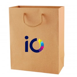 150GSM Natural Kraft Shopping Bag(8x4x10'') Logo Imprinted  150GSM Natural Kraft Shopping Bag(8x4x10