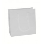 High Gloss Custom Eurotote Bag (6 1/2"x3 1/2"x6 1/2") (White) Custom Imprinted