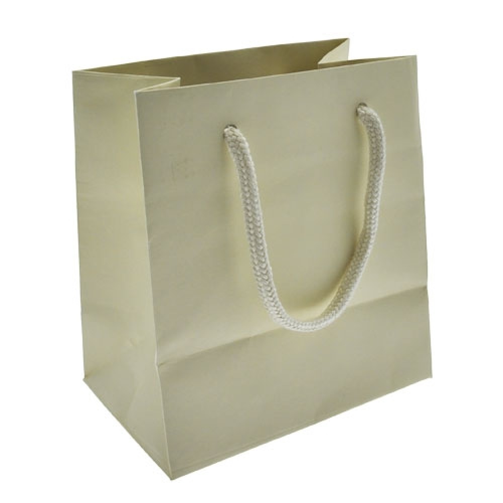 Logo Imprinted Euro Tint Tote Bag (5 1/2"x3 1/2"x6") (Ivory Beige) Logo Imprinted Euro Tint Tote Bag (5 1/2"x3 1/2"x6") (Ivory Beige)