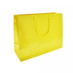 Colored High Gloss Eurotote Bag (13"x5"x10") (Yellow) Logo Imprinted