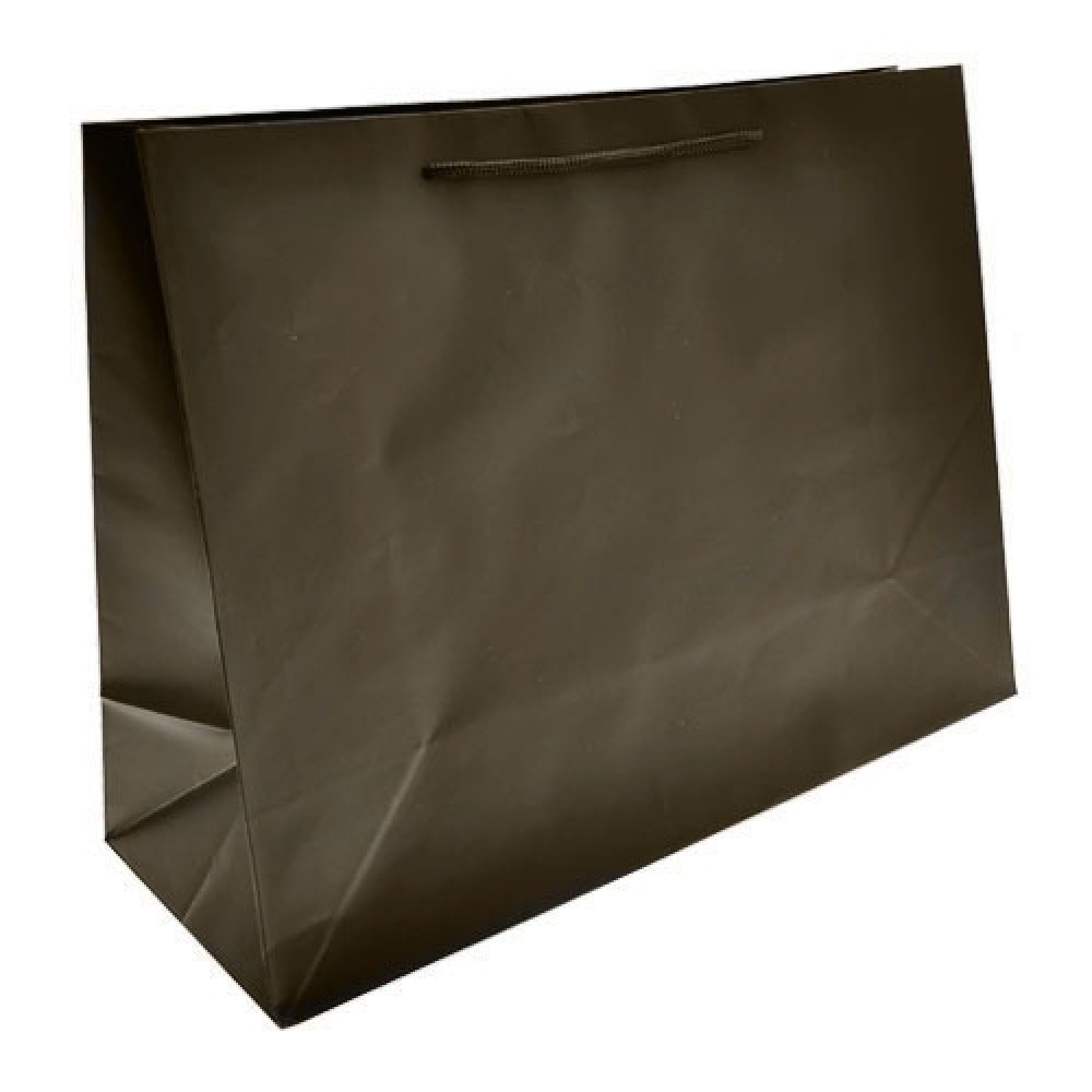 Colored Matte Finish Eurotote Bag (16"x6"x12") (Chocolate Brown) Custom Imprinted Colored Matte Finish Eurotote Bag (16"x6"x12") (Chocolate Brown) Custom Imprinted