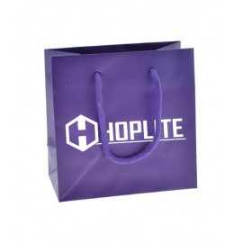 Ink Imprinted Matte Eurotote Bags (6 1/2"x3 1/2"x6 1/2") (Purple) Custom Imprinted