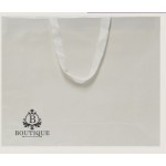 Large White Pearl Luster Cotton Twill Euro Tote Custom Printed