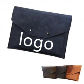Logo Imprinted Retro Felt Document Bag Envelope Holder