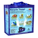 Custom Imprinted Custom 150g Laminated Woven Recycling Bag 15"x15.5"x7"