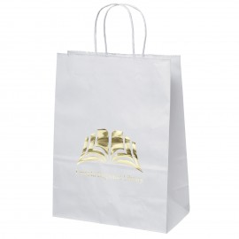 Custom Printed Jenny White Shopper Bag (Foil)