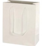 Premium Cotton Twill Handle Eurototes (8.5"x 4.5"x15") (Hot Stamped) (White) Custom Printed