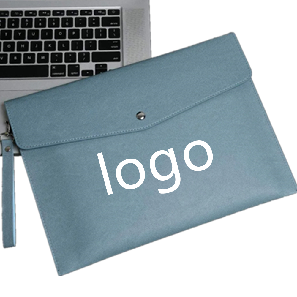 Custom Printed Leather Flip Document Bag Envelope Case