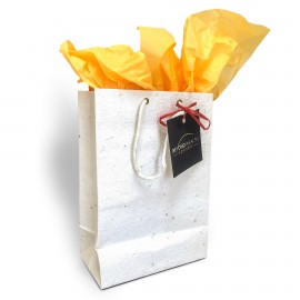 Seed Paper Gift Bag 10x13 Custom Imprinted