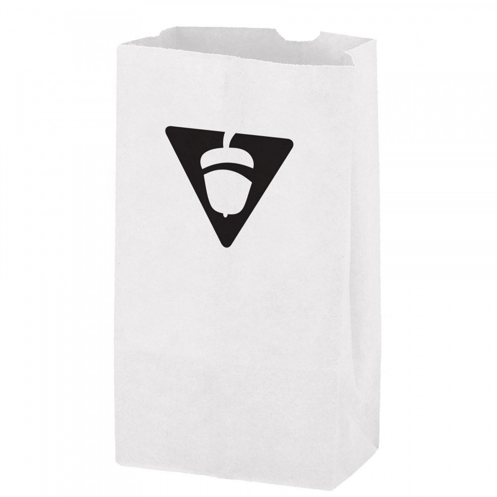 White Kraft Paper SOS Grocery Bag (Size 6 Lb.) Logo Imprinted