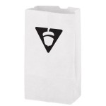 Custom Imprinted White Kraft Paper SOS Grocery Bag (Size 6 Lb.) - Flexo Ink
