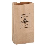 Natural Kraft Paper SOS Grocery Bag (Size 8 Lb.) - Flexo Ink Custom Printed